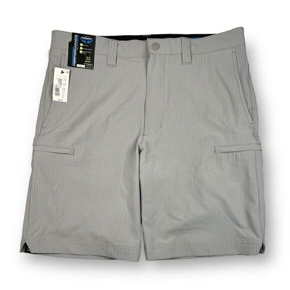 Roundtree & Yorke Performance Straight Fit Flat Front Shorts Size 33 - Picture 1 of 5